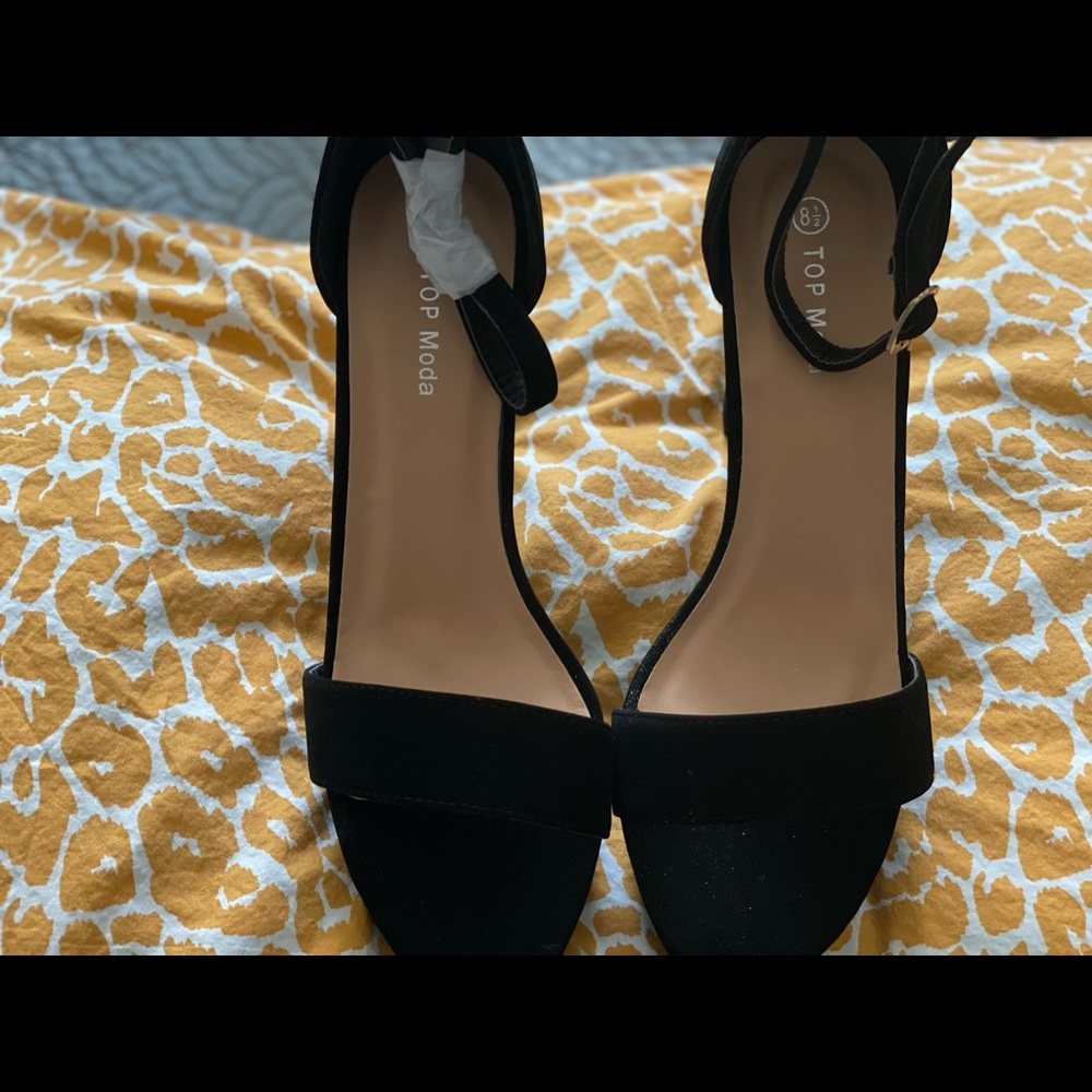Black Chunky Heels